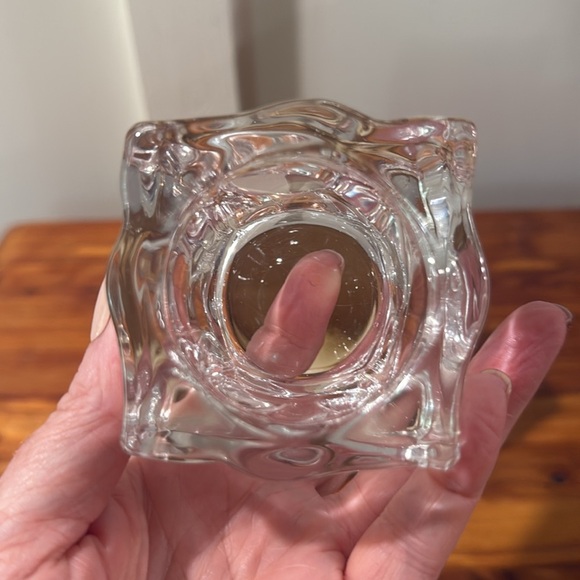 Vintage PartyLite Glacier Cube Candle Holder w/ Vanilla Votives - Picture 3 of 7